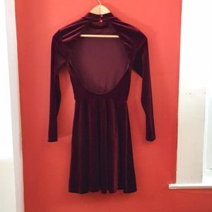 American Apparel velvet skater dress XS